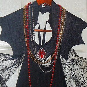 SEXY Spider Woman or Witch HALTER GOWN DRESS Perfect for Halloween